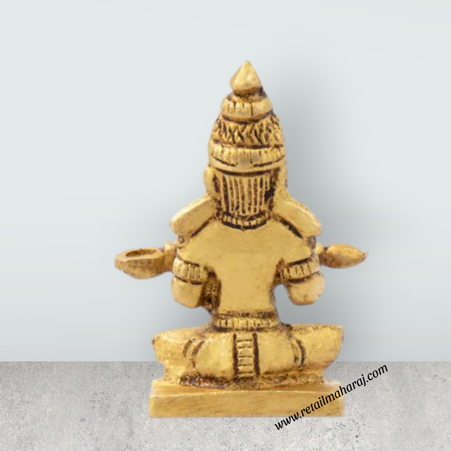 Annapuran Devi Murti - 2 x 1.75 Inches | Brass Idol/ Annapoorani Statue/ Annapurna Idol for Pooja - Retail Maharaj
