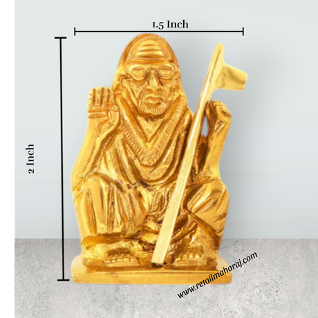 Maha Periyava Statue – Brass Idol / Periyava Statue for Pooja (2 Inches | Approx. 155 g) - Retail Maharaj