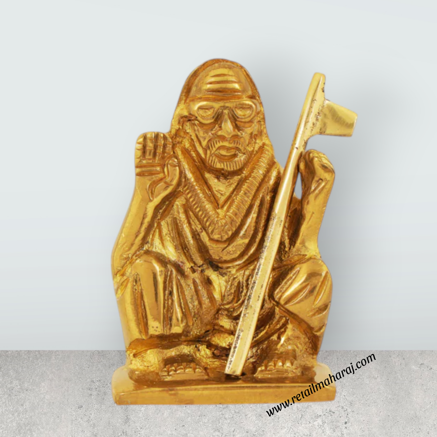 Maha Periyava Statue - 2 Inches | Brass Idol/ Periyava Statue for Pooja/ 155 Gms Approx - Retail Maharaj