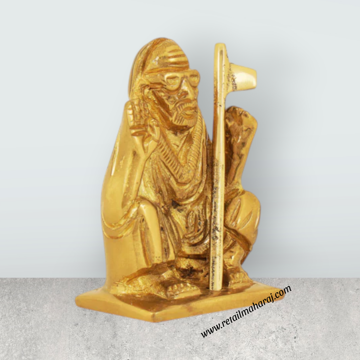 Maha Periyava Statue – Brass Idol / Periyava Statue for Pooja (2 Inches | Approx. 155 g) - Retail Maharaj