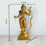 Ram Darbar Murti - 19 Inches | Antique Brass Statue/ Ram Darbar Idol/ Ram Darbar Statue for Pooja - Retail Maharaj