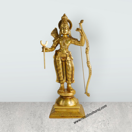 Ram Darbar Murti - 19 Inches | Antique Brass Statue/ Ram Darbar Idol/ Ram Darbar Statue for Pooja - Retail Maharaj