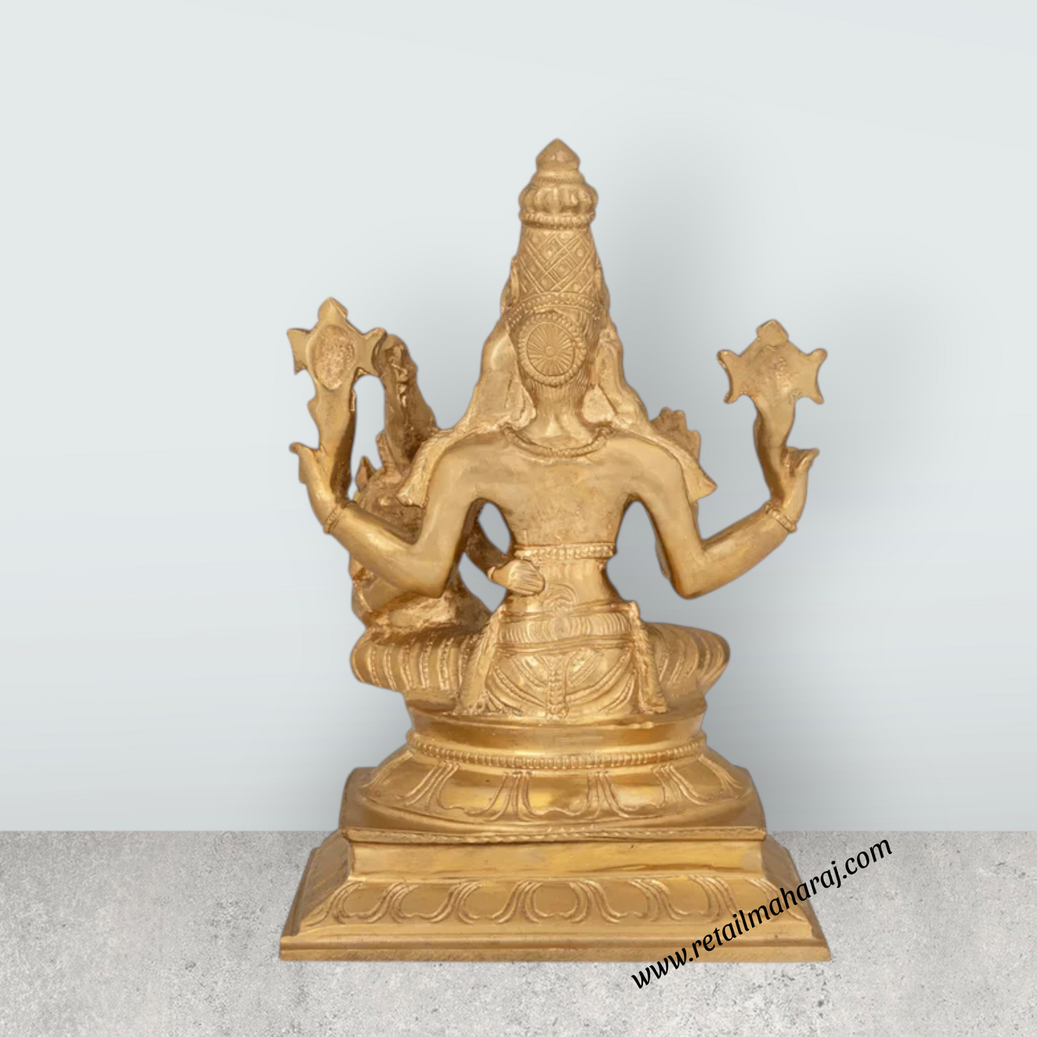Lakshmi Narayanan Murti - 9 x 6 Inches | Panchaloham Statue / Laxmi Narayanan Idol / Decor For Home & Pooja - Retail Maharaj