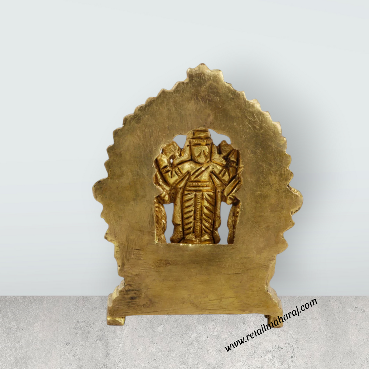 Ram Darbar Murti - 3 Inches | Brass Idol/ Antique Finish Ram Darbar Statue for Pooja/ 160 Gms Approx - Retail Maharaj