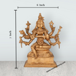 Raja Matangi Devi Murti Sitting On Base - 7 x 6 Inches | Panchaloha Idol/ Matangi Murti for Pooja - Retail Maharaj