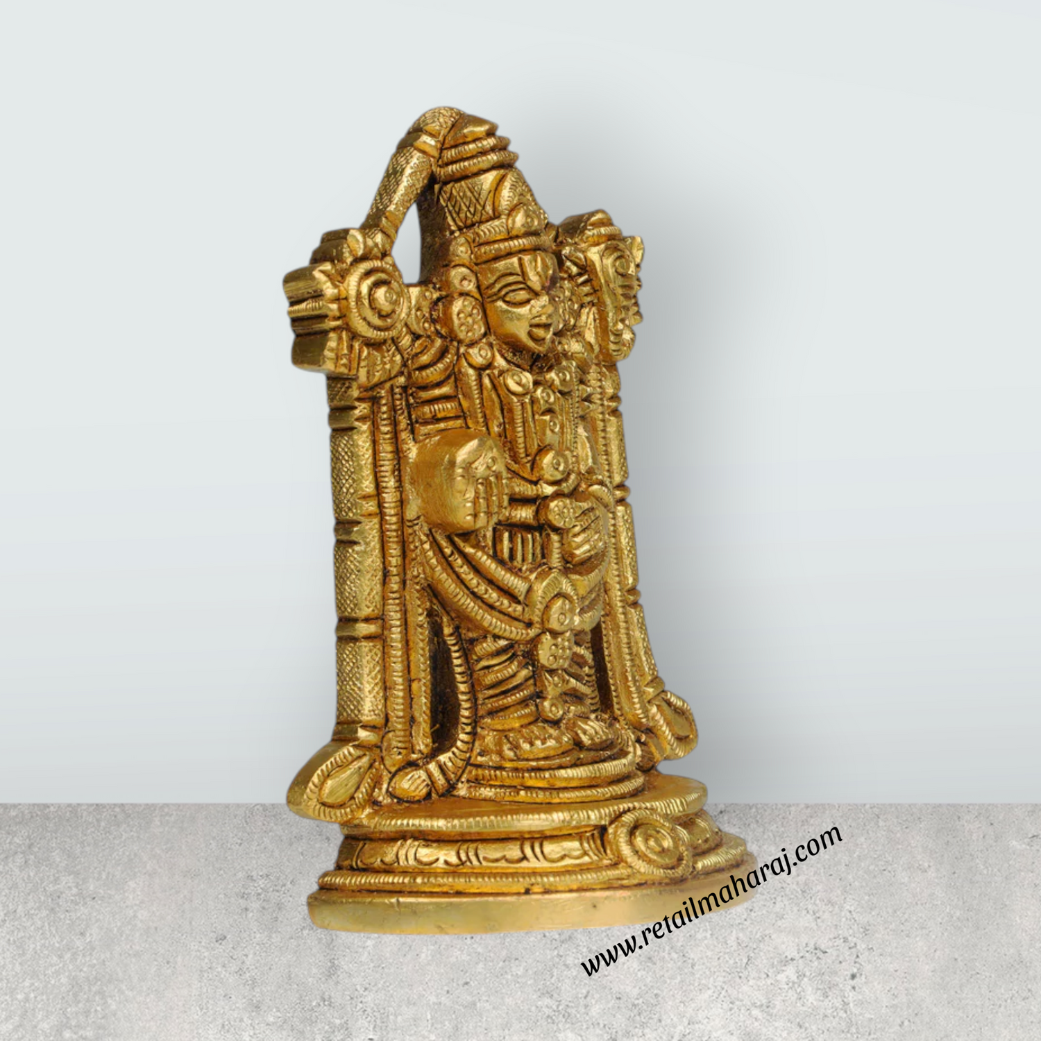 Balaji Murti - 4 Inches | Lord Balaji Idol/ Brass Statue/ Balaji Statue for Pooja - Retail Maharaj
