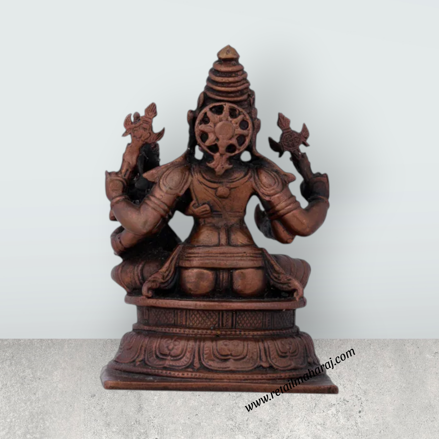 Lakshmi Varaha Swamy - 4 x 1.5 Inches | Copper Idol/ Lakshmi Varaha for Pooja/ 540 Gms Approx - Retail Maharaj