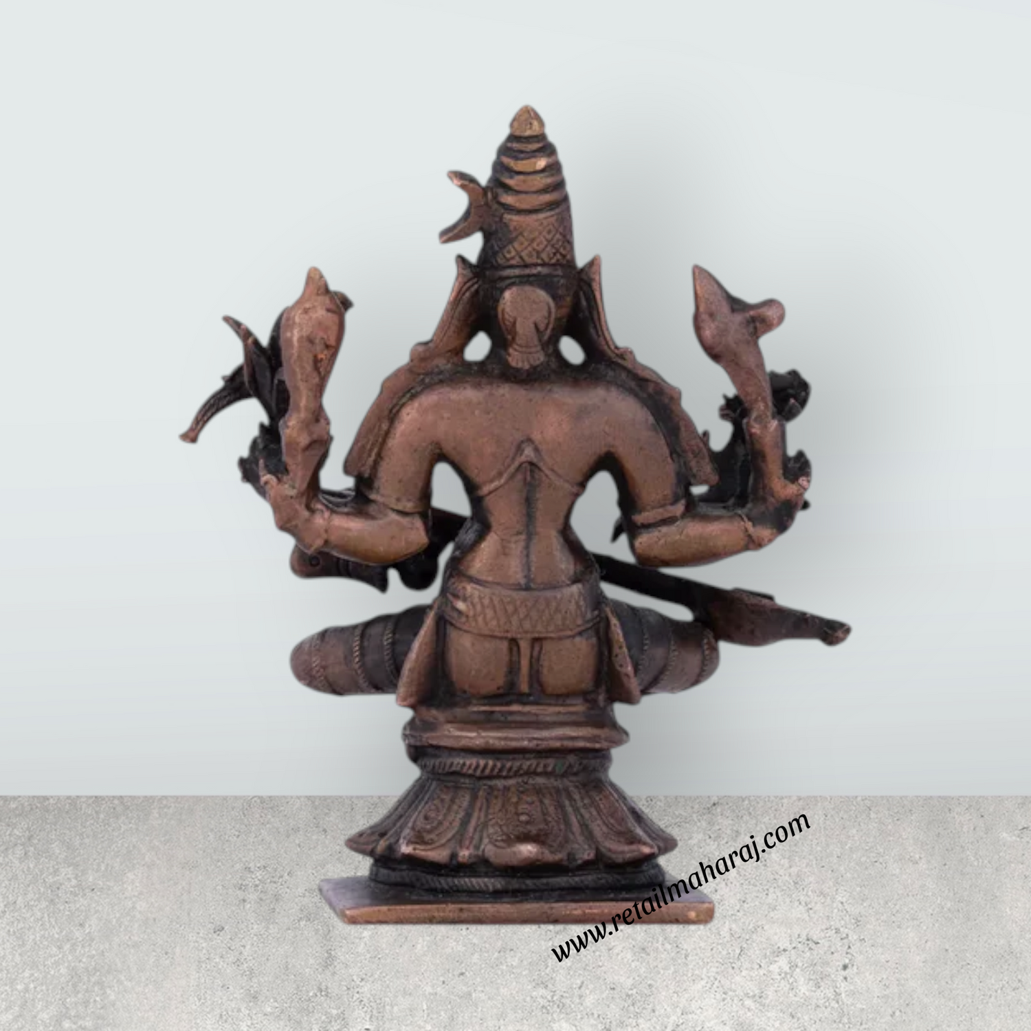 Raja Matangi Statue - 4.5 x 2.5 Inches | Copper Idol/ Copper Matangi Murti for Pooja/ 520 Gms Approx - Retail Maharaj