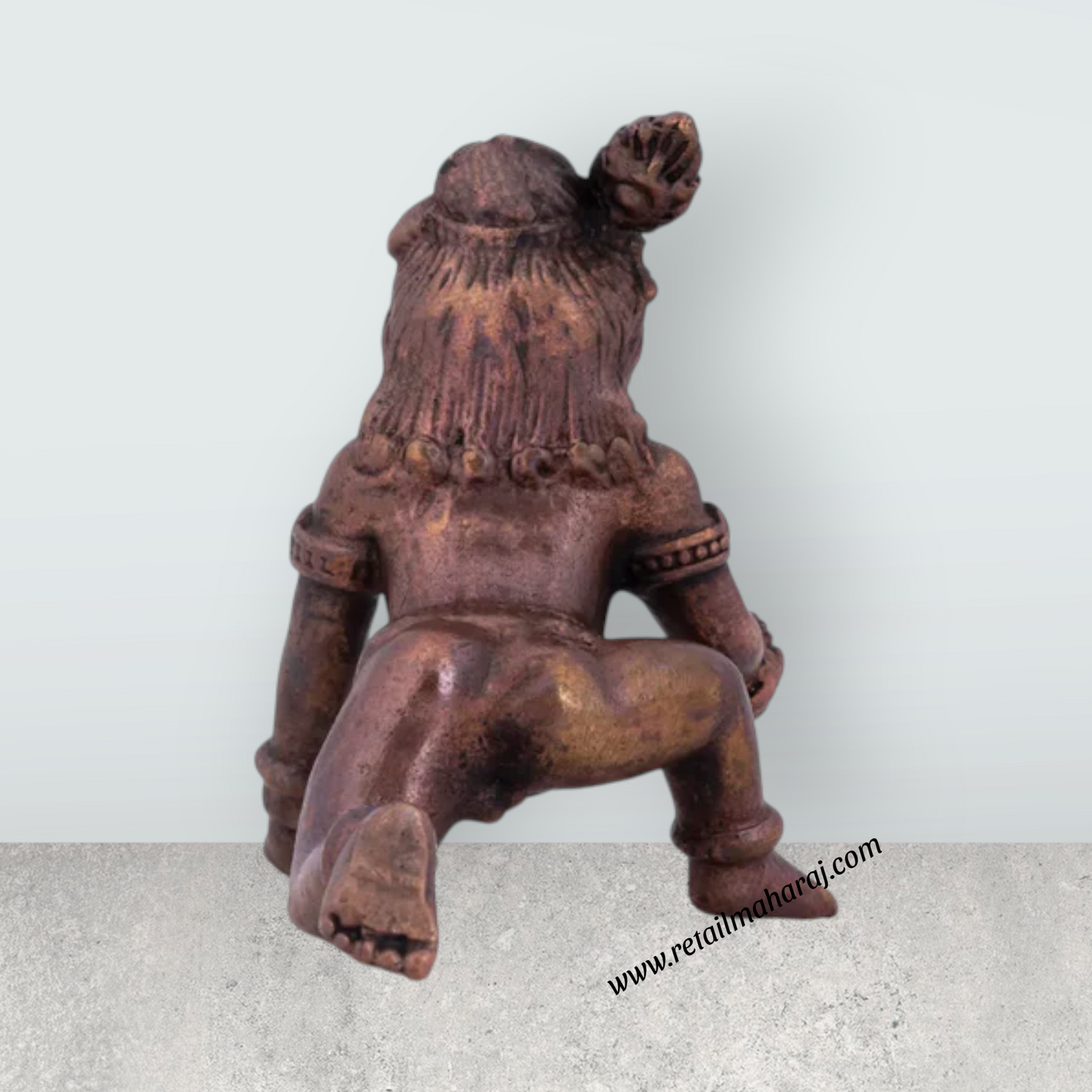 Krishnan Statue - 2 x 2.5 Inches | Copper idol/ Crawling Krishna Idol for Pooja/ 100 Gms Approx - Retail Maharaj