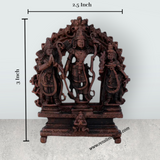 Ram Darbar Murti - 3 x 2.5 Inches | Copper Idol/ Shri Ram Darbar Murti Idol for Pooja/ 140 Gms Approx - Retail Maharaj