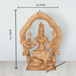 Varahi Amman Statue With Arch - 11.5 x 9.5 Inches | Panchaloha Idol/ Varahi Amman Idol With 8 Hands for Pooja - Retail Maharaj