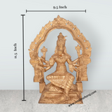 Varahi Amman Statue With Arch - 11.5 x 9.5 Inches | Panchaloha Idol/ Varahi Amman Idol With 8 Hands for Pooja - Retail Maharaj