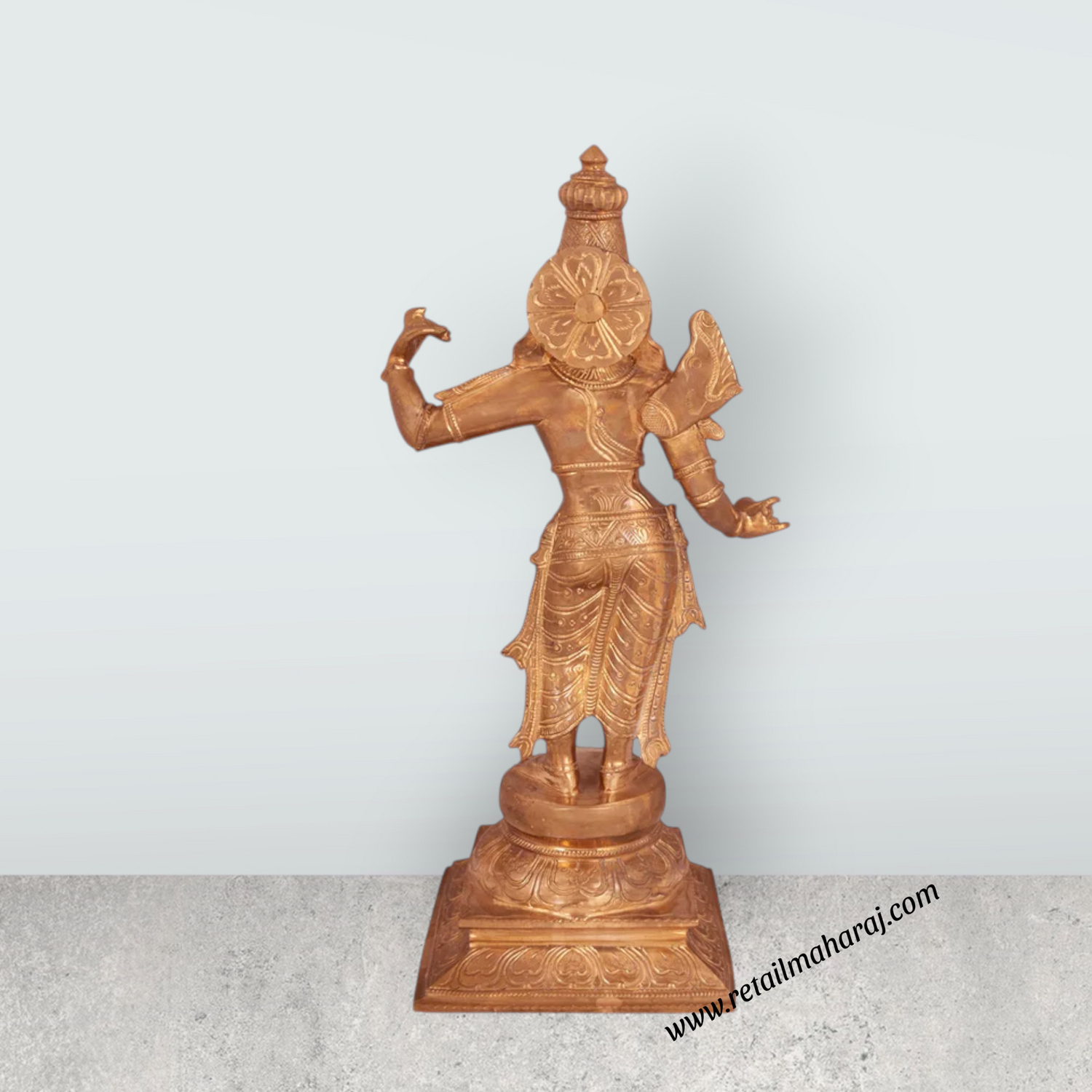 Ramar Murti Set - 18 x 8.5 Inches | Panchaloha Statue / Sita Ram Laxman Hanuman / Ram Darbar Idol for Pooja - Retail Maharaj
