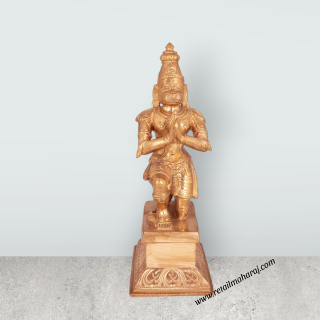 Ramar Murti Set - 18 x 8.5 Inches | Panchaloha Statue / Sita Ram Laxman Hanuman / Ram Darbar Idol for Pooja - Retail Maharaj