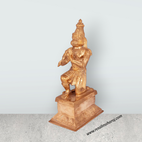 Ramar Murti Set - 18 x 8.5 Inches | Panchaloha Statue / Sita Ram Laxman Hanuman / Ram Darbar Idol for Pooja - Retail Maharaj