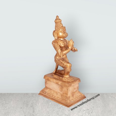 Ramar Murti Set - 18 x 8.5 Inches | Panchaloha Statue / Sita Ram Laxman Hanuman / Ram Darbar Idol for Pooja - Retail Maharaj