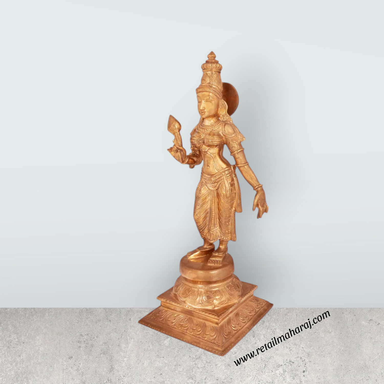Ramar Murti Set - 18 x 8.5 Inches | Panchaloha Statue / Sita Ram Laxman Hanuman / Ram Darbar Idol for Pooja - Retail Maharaj