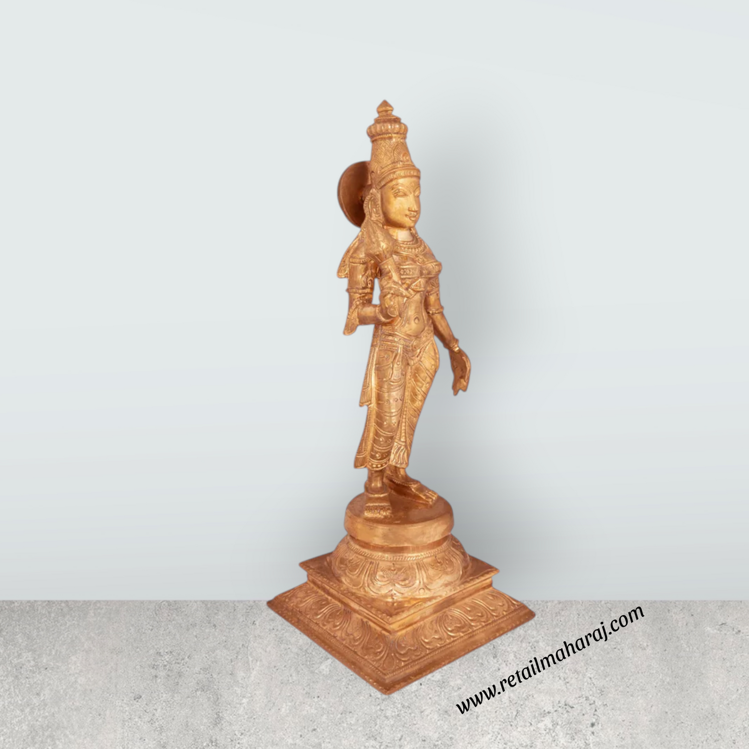 Ramar Murti Set - 18 x 8.5 Inches | Panchaloha Statue / Sita Ram Laxman Hanuman / Ram Darbar Idol for Pooja - Retail Maharaj