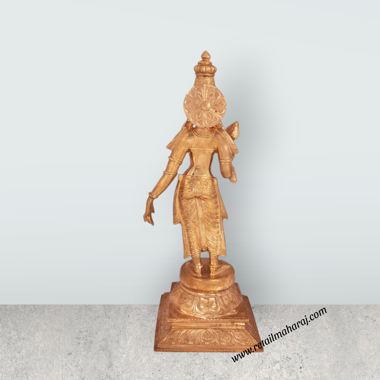 Ramar Murti Set - 18 x 8.5 Inches | Panchaloha Statue / Sita Ram Laxman Hanuman / Ram Darbar Idol for Pooja - Retail Maharaj