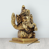 Ganesh Murti - Square - 1.5 Inches | Antique Statue / Vinayagar Statue/ Ganesha Idol for Pooja - Retail Maharaj
