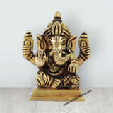 Ganesh Murti - Square - 1.5 Inches | Antique Statue / Vinayagar Statue/ Ganesha Idol for Pooja - Retail Maharaj