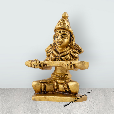 Brass Annapuran Devi Murti - 2.5 Inches | Brass Idol/ Annapoorani Idol/ Annapurna Idol for Pooja - Retail Maharaj
