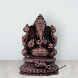 Ganesha Murti Statue - 2.5 x 1.5 Inches | Copper Idol/ Vinayaka Idol for Pooja/ 100 Gms Approx - Retail Maharaj