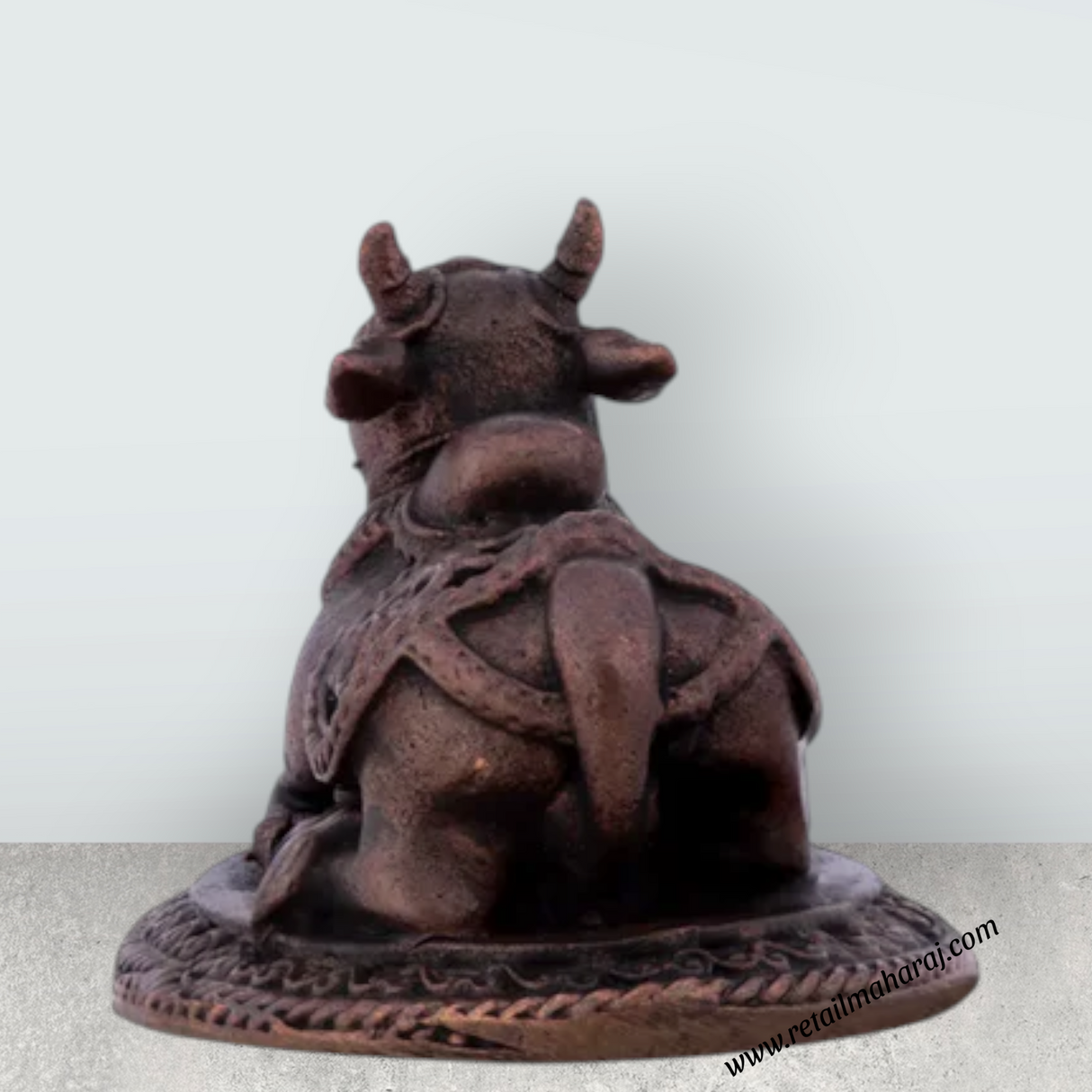Nandi Statue – 2 x 1.25 Inches | Copper Idol/ Nandi Murti for Pooja/ 100 Gms Approx - Retail Maharaj