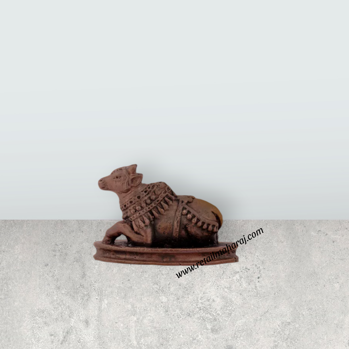 Nandi Statue – 2 x 1.25 Inches | Copper Idol/ Nandi Murti for Pooja/ 100 Gms Approx - Retail Maharaj