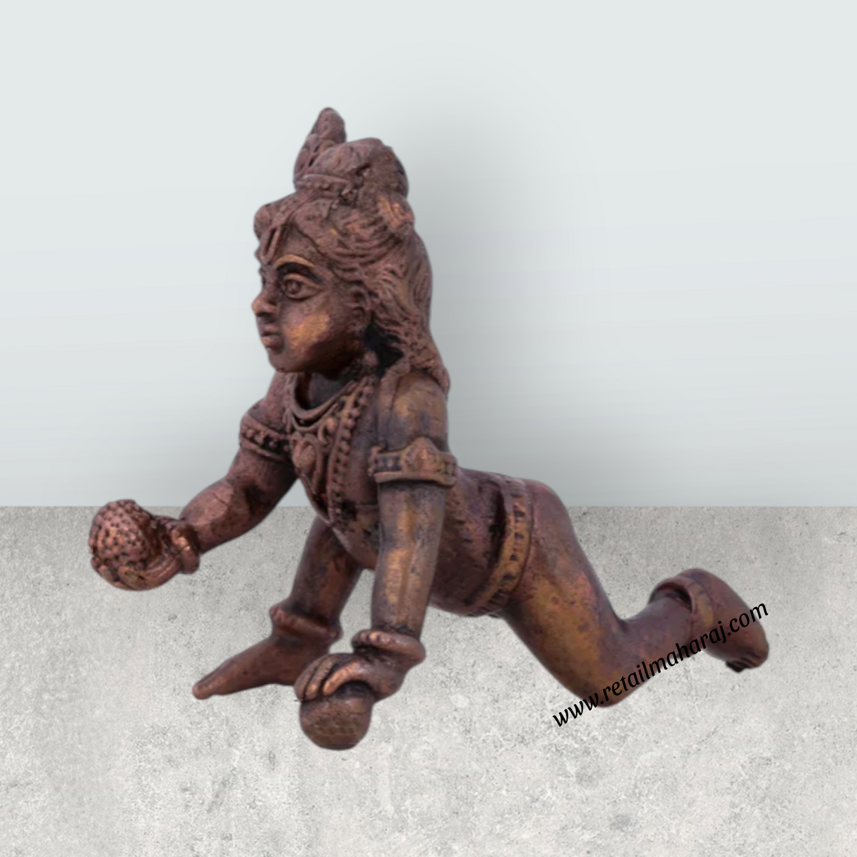 Crawling Krishna Idol – Copper Idol Krishnan Statue for Pooja - Retail Maharaj