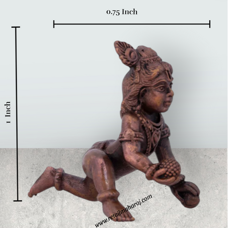 Crawling Krishna Idol – Copper Idol Krishnan Statue for Pooja - Retail Maharaj