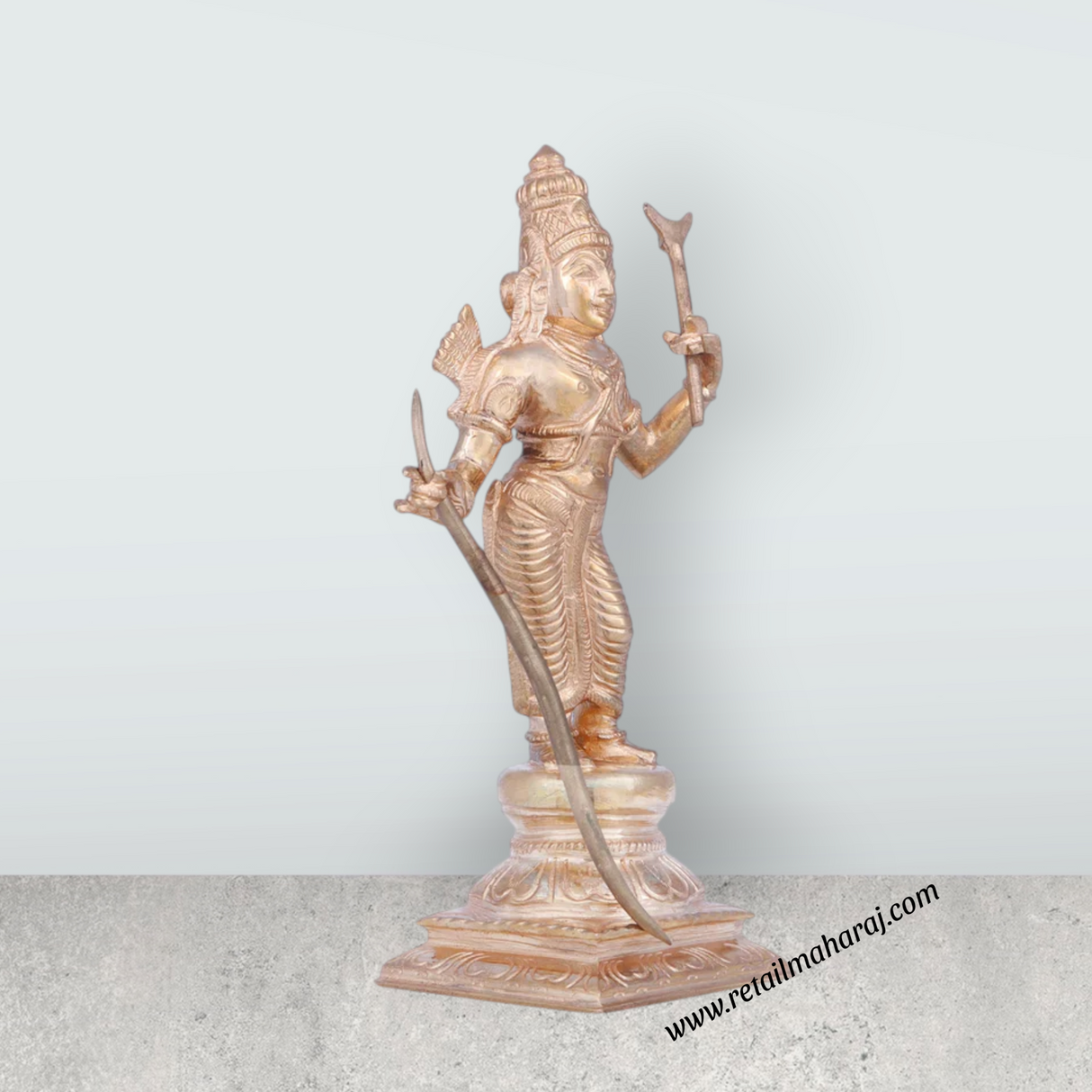 Lakshmana Idol - 5.5 x 3 Inches | Panchaloha Statue/ Standing Lakshmana Murti for Pooja/ 320 Gms Approx - Retail Maharaj