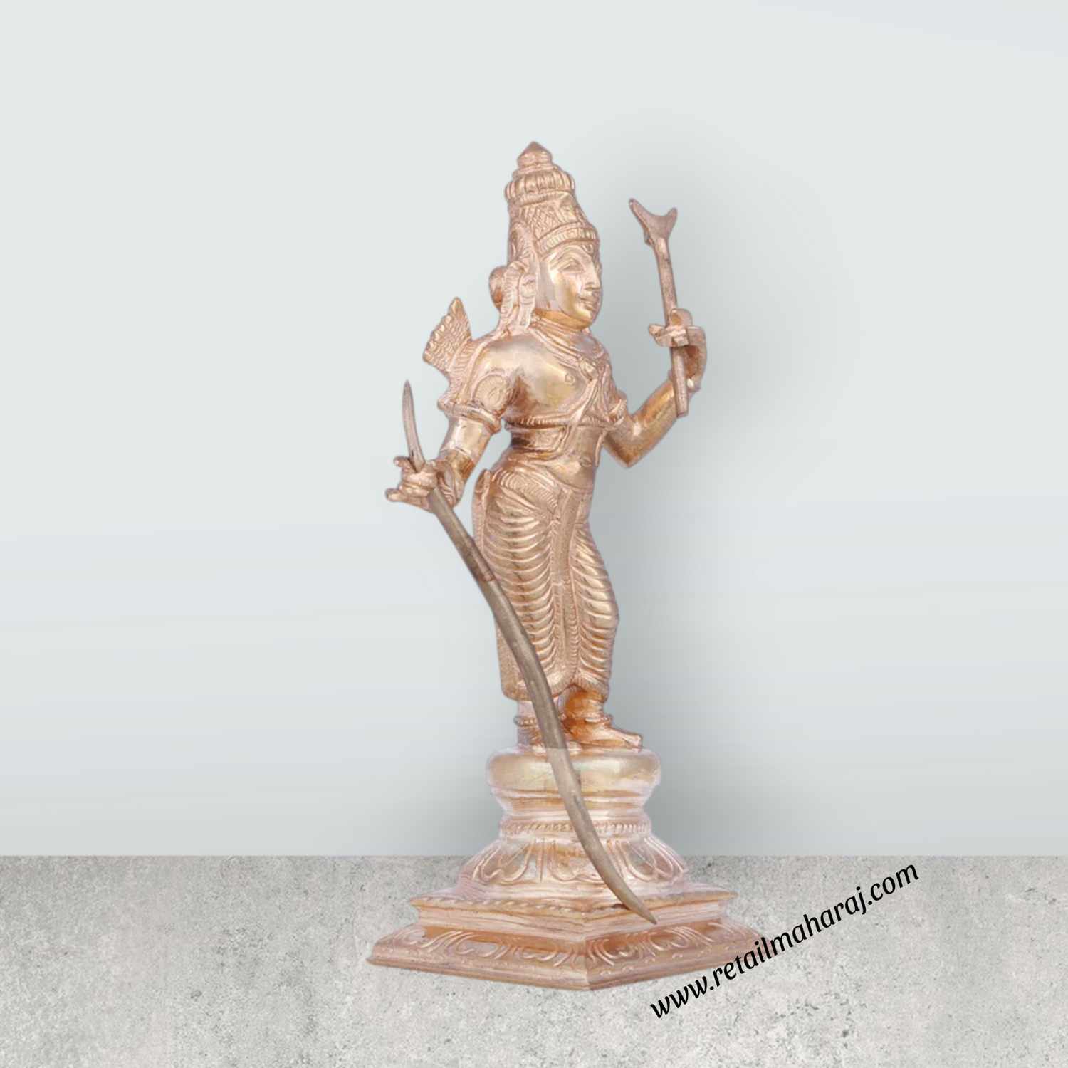 Lakshmana Idol - 5.5 x 3 Inches | Panchaloha Statue/ Standing Lakshmana Murti for Pooja/ 320 Gms Approx - Retail Maharaj
