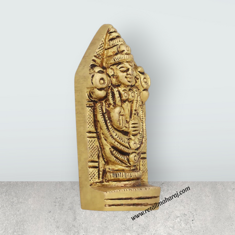 Balaji Murti - 2 x 1 Inches | Antique Brass Idol/ Balaji Idol/ Standing Perumal Statue for Pooja - Retail Maharaj