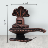 Shiv Ling Murti With Nag - 1.5 x 2 Inches | Copper Idol/ Antique Polish Shiva Lingam Statue for Pooja