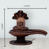 Shivling Nag Statue - 2.3 x 2.5 Inches | Copper Idol/ Shivling with Sheshnag for Pooja/ 128 Gms Approx - Retail Maharaj