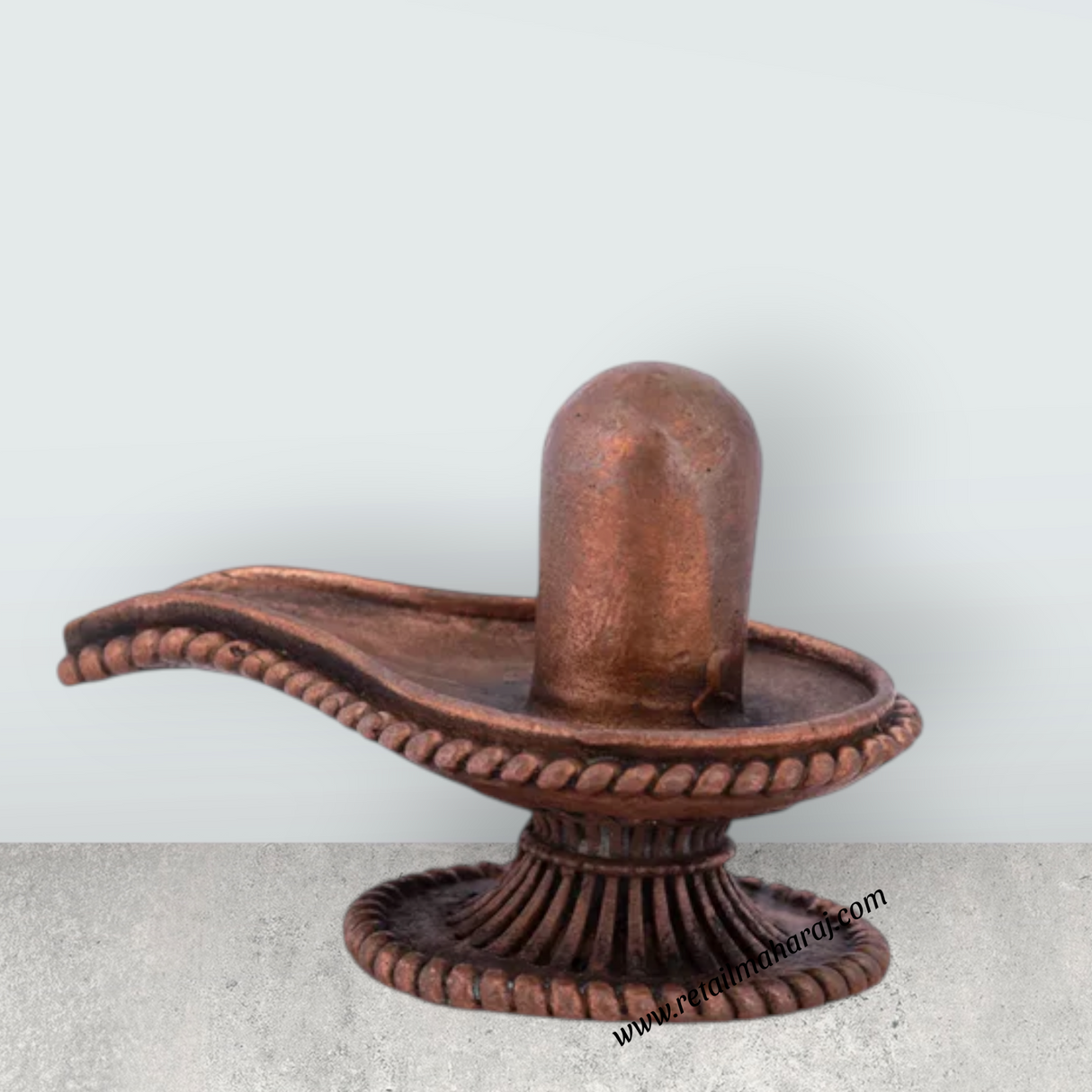 Shiv ling statue - 1.3 x 0.75 Inches | Shiva Statue/ Copper Idol for Pooja/ 65 Gms Approx - Retail Maharaj