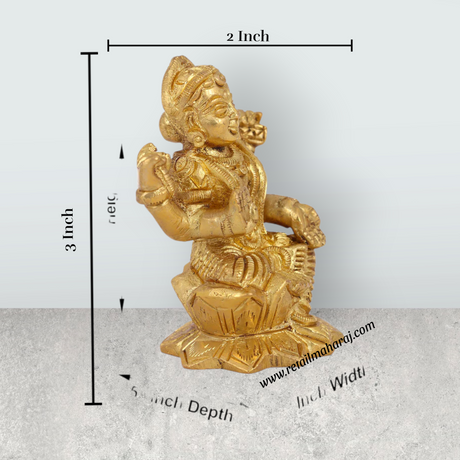 Bala Tripura Sundari Idol - 3 x 2 Inches | Antique Brass Idol/ Bala Tripura Sundari Statue/ Balambigai Statue for Pooja - Retail Maharaj