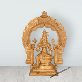 Bhuvaneshwari with Arch - 11 x 8 Inches | Panchaloha Idol / Bhuvaneshwari Statue For Pooja - Retail Maharaj