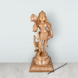 Murugar With Peacock On Base Murti - 25 x 12.5 Inches | Panchaloha Idol / Murugan Statue Decor For Home & Pooja - Retail Maharaj