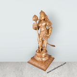 Murugar With Peacock On Base Murti - 25 x 12.5 Inches | Panchaloha Idol / Murugan Statue Decor For Home & Pooja - Retail Maharaj