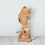 Murugar With Peacock On Base Murti - 25 x 12.5 Inches | Panchaloha Idol / Murugan Statue Decor For Home & Pooja - Retail Maharaj