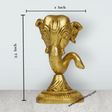 Ganesh Murti Head With Base - 3.5 X 2 Inches | Antique Brass Idol/ Ganpati Murti/ Vinayaka Idol For Pooja Room - Retail Maharaj