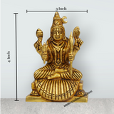 Rajarajeshwari Idol - 4 Inches | Antique Brass Statue/ Amman Statue/ Rajarajeshwari Devi Statue for Pooja - Retail Maharaj
