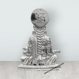Annapoorani Statue – 2 x 1.5 Inches Copper Idol Silver Polish Annapuran Devi Murti for Pooja - Retail Maharaj