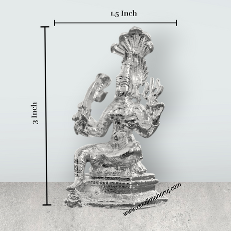 Karumari Amman Idol - 3 Inches | Copper Idol/ Silver Polish Karumariamman Statue for Pooja - Retail Maharaj