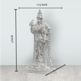 Andal Statue - Silver - 3 Inch | Copper Idol/ Goda Devi Vigraham/ Andal Idol for Pooja - Retail Maharaj