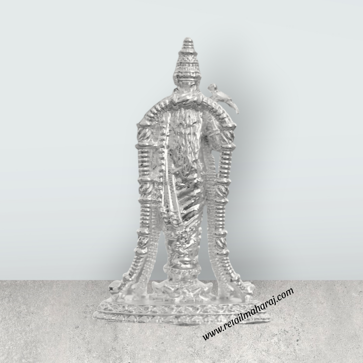 Andal Statue - Silver - 3 Inch | Copper Idol/ Goda Devi Vigraham/ Andal Idol for Pooja - Retail Maharaj