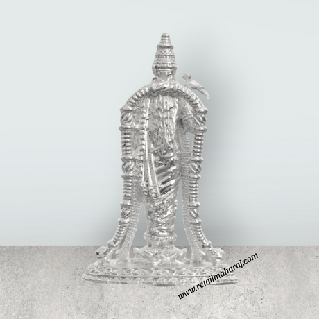 Andal Statue - Silver - 3 Inch | Copper Idol/ Goda Devi Vigraham/ Andal Idol for Pooja - Retail Maharaj