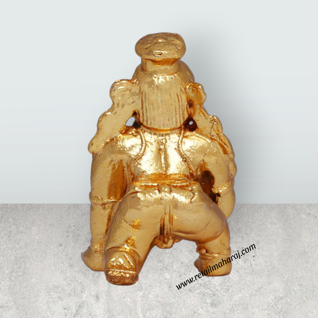 Crawling Krishna Murti – 2 x 2 Inches Copper Idol Gold Polish Krishna for Pooja - Retail Maharaj